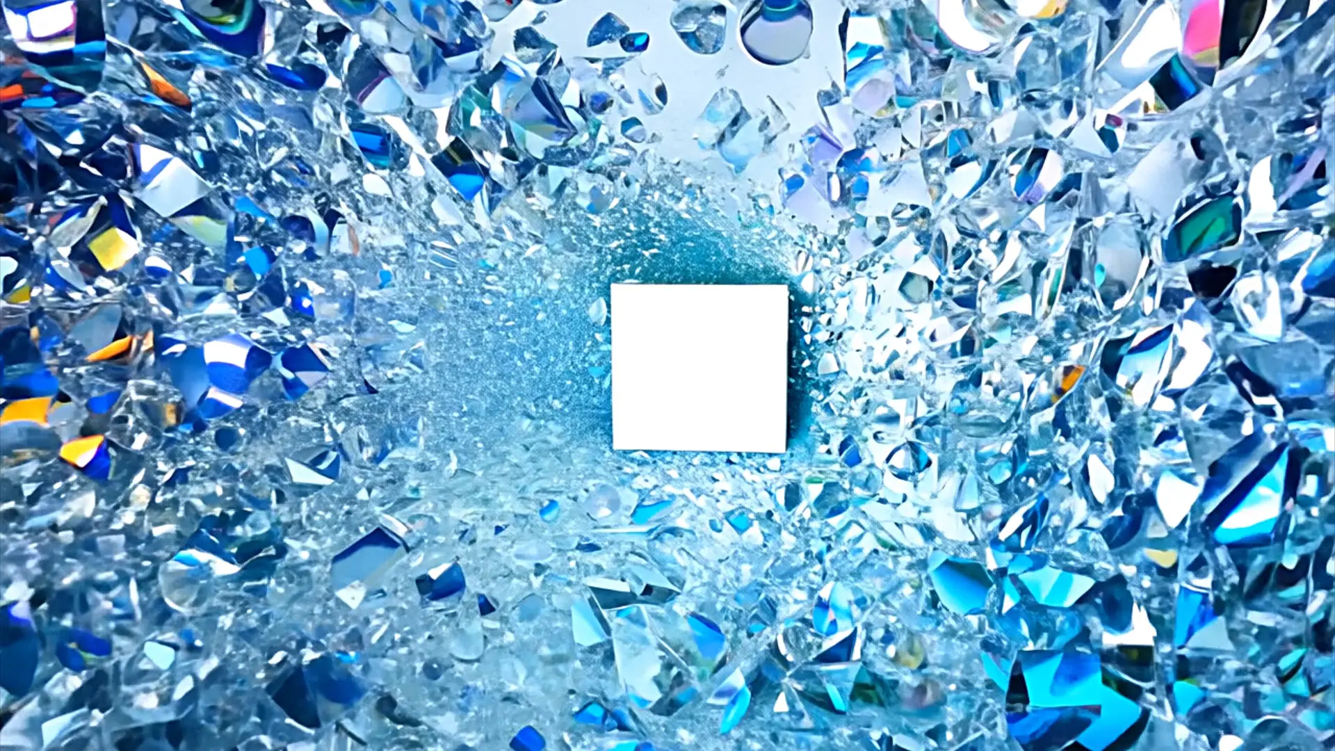 Frozen Crystal Vortex Background for Logo Reveals